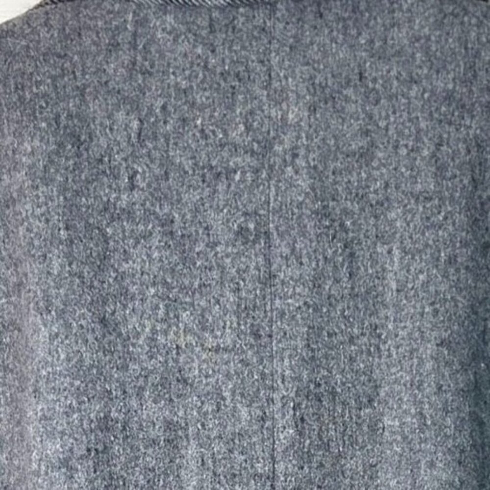 Vintage Herman Kay Womens  Gray Wool Coat Size 12 With Scarf and Pockets - Picture 7 of 7